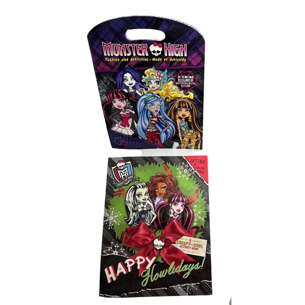 Monster High Happy Howlidays Fashion & Activities Book With Stickers Set of 2